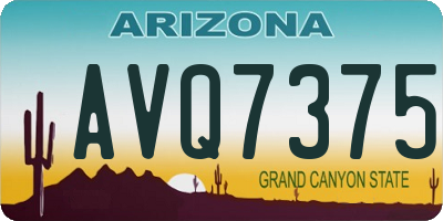 AZ license plate AVQ7375