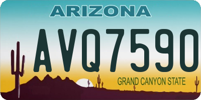 AZ license plate AVQ7590