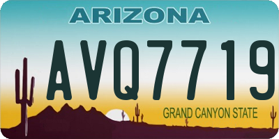 AZ license plate AVQ7719