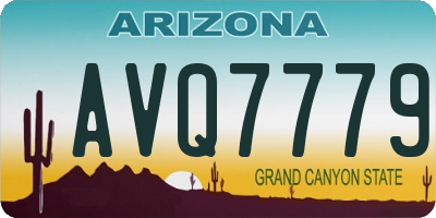 AZ license plate AVQ7779