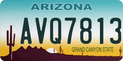 AZ license plate AVQ7813