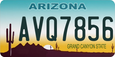 AZ license plate AVQ7856