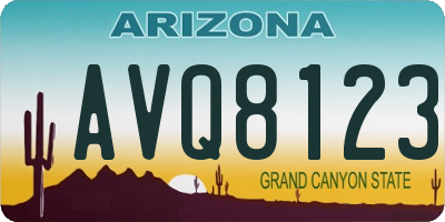 AZ license plate AVQ8123