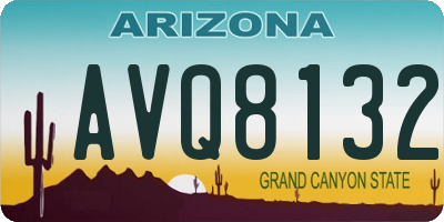 AZ license plate AVQ8132