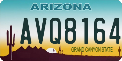 AZ license plate AVQ8164