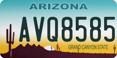 AZ license plate AVQ8585