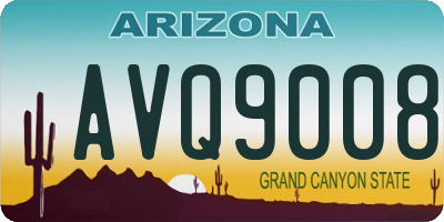 AZ license plate AVQ9008
