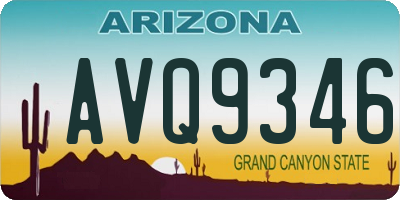 AZ license plate AVQ9346