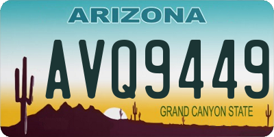 AZ license plate AVQ9449