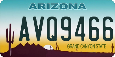 AZ license plate AVQ9466