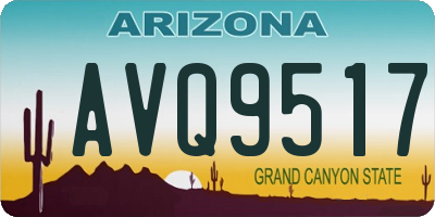 AZ license plate AVQ9517