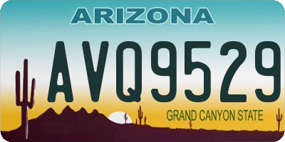 AZ license plate AVQ9529