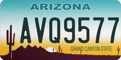 AZ license plate AVQ9577