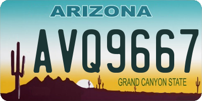 AZ license plate AVQ9667
