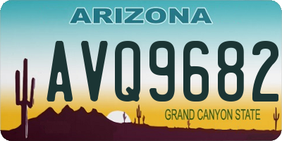 AZ license plate AVQ9682