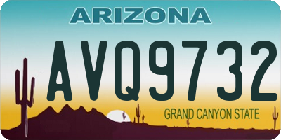 AZ license plate AVQ9732