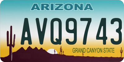 AZ license plate AVQ9743