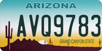 AZ license plate AVQ9783