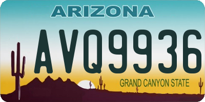 AZ license plate AVQ9936