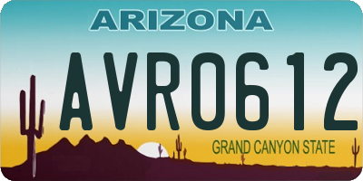 AZ license plate AVR0612