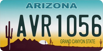 AZ license plate AVR1056