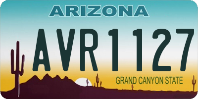 AZ license plate AVR1127