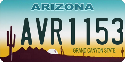 AZ license plate AVR1153