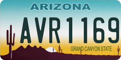 AZ license plate AVR1169