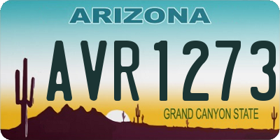AZ license plate AVR1273