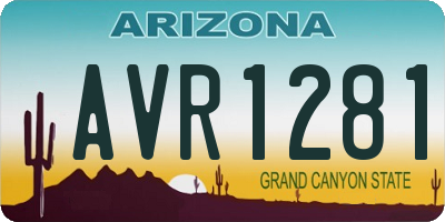 AZ license plate AVR1281