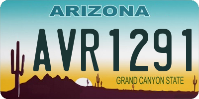 AZ license plate AVR1291
