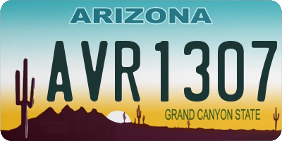AZ license plate AVR1307