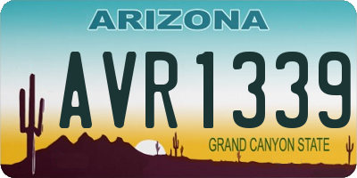 AZ license plate AVR1339