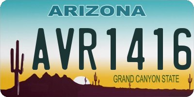 AZ license plate AVR1416