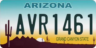 AZ license plate AVR1461