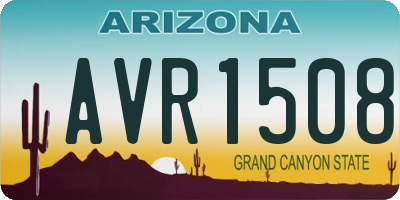 AZ license plate AVR1508