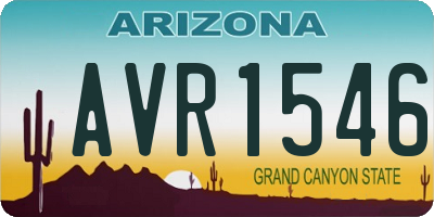 AZ license plate AVR1546