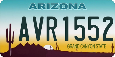 AZ license plate AVR1552