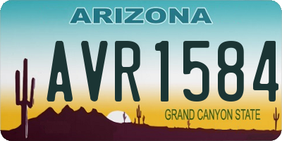 AZ license plate AVR1584