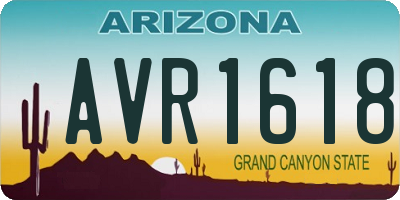 AZ license plate AVR1618