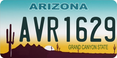 AZ license plate AVR1629