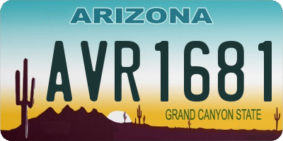 AZ license plate AVR1681