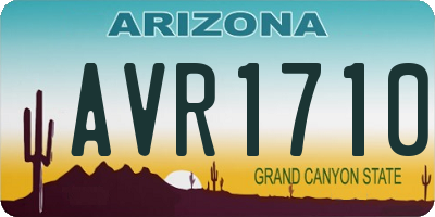 AZ license plate AVR1710
