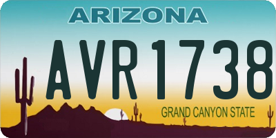 AZ license plate AVR1738