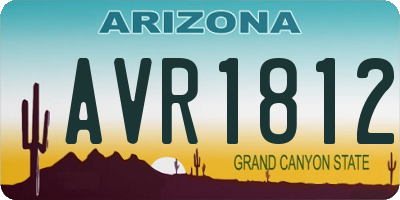 AZ license plate AVR1812