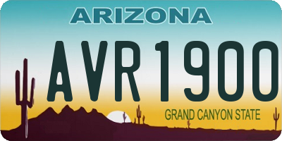 AZ license plate AVR1900