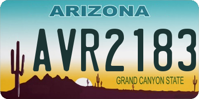 AZ license plate AVR2183