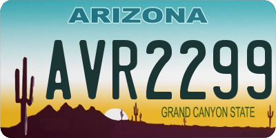 AZ license plate AVR2299