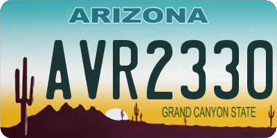AZ license plate AVR2330