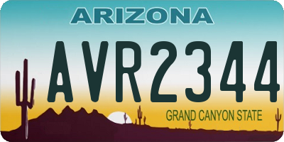 AZ license plate AVR2344